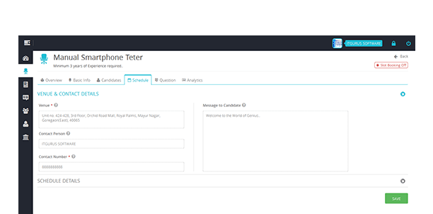 Define interview schedule