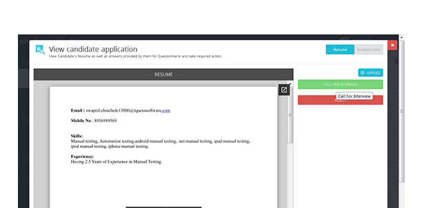 Review responses & shortlist candidates