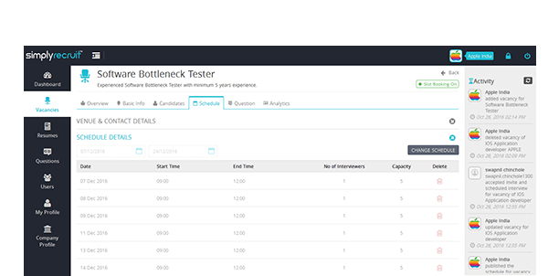 System sends out email to shortlisted candidates