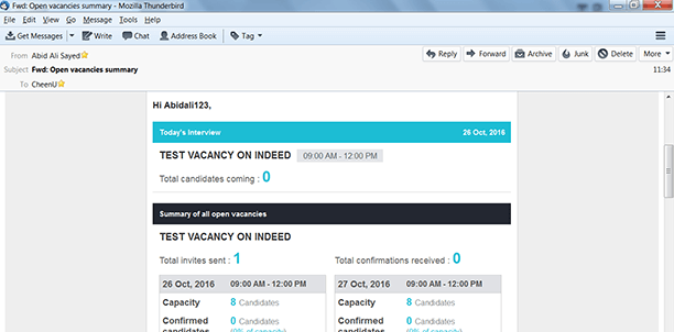 Candidates access the link and book slot for interview